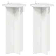 Supporto per piante | Sostegno per piante 2 pz Bianco Lucido 29,5 x 29,5 x 60 cm