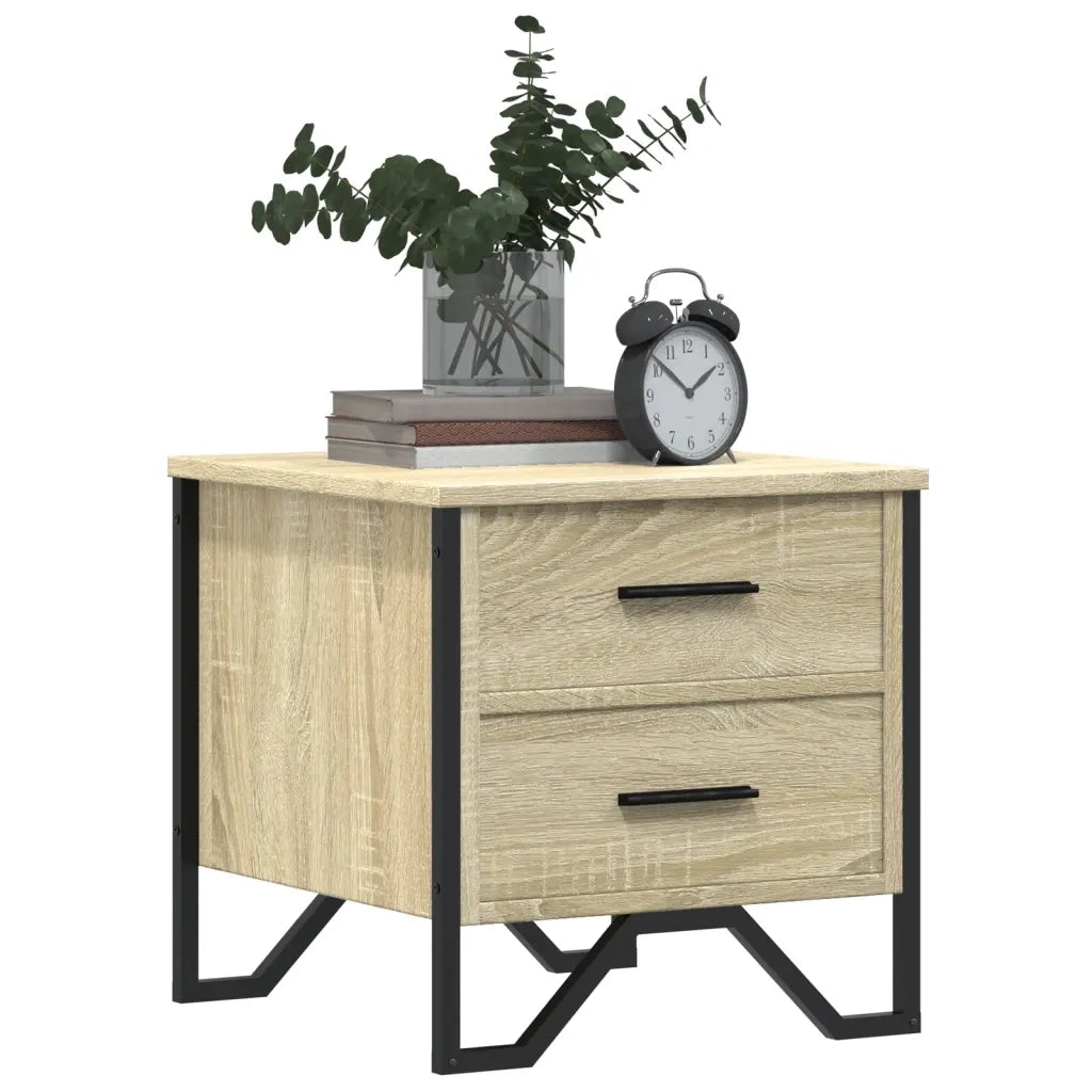 Comodini 2 pz Rovere Sonoma 40x41x40 cm in Legno Multistrato