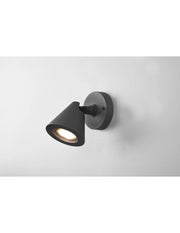 Faretto Da Giardino Spot Cono Orientabile Nero Kaveri Trio Lighting