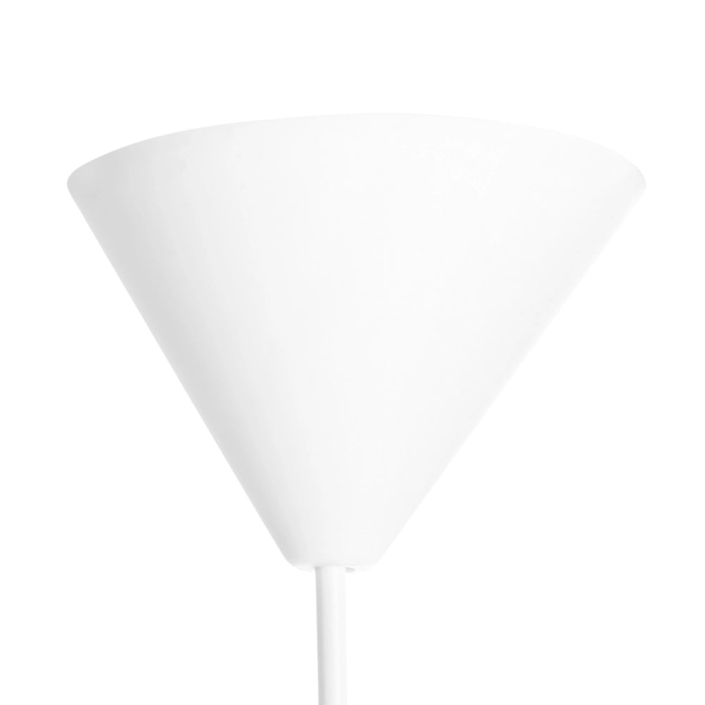 Lampada a sospensione con paralume in cotone grigio dal design moderno per soggiorno