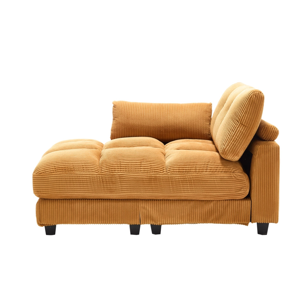 Poltrona Relax a Dondolo ¨C MINIMAL ¨C Tessuto Senape, Braccioli, Poggiatesta Reclinabile