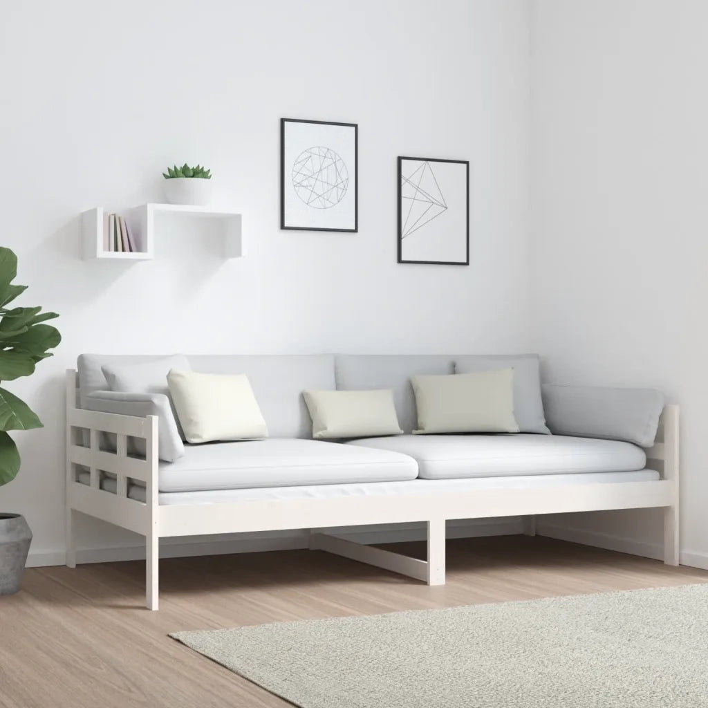 Dormeuse Bianca in Legno Massello di Pino 90x190 cm 820368