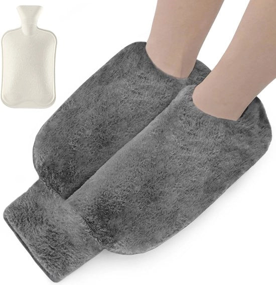 Voletto Riscaldante per Piedi con Cappuccio in Piuma Lavabile - Non Elettrico Slipper per Alleviare il Dolore