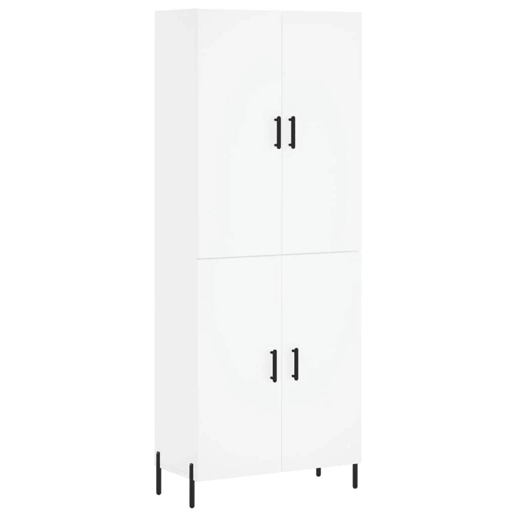 Buffet credenza cassettiera armadio mobile contenitore organizer cucina soggiorno salotto alto 69,5 x 34 x 180 cm legno ingegnerizzato bianco 02_0032713