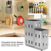 Organizzatore per Utensili da Cucina con Base - Sostegno per Stuzzicadenti e Spiedini con Manico in Acciaio Inossidabile