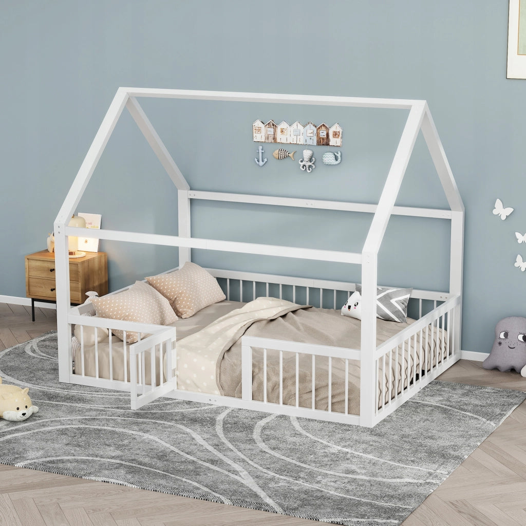 Letto matrimoniale in metallo - Xylo - 140x200 - Bianco