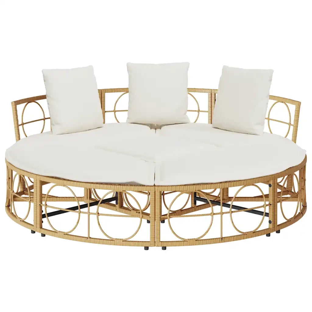 Lettino Prendisole Esterno senza Tetto in Polyrattan