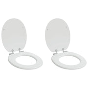 Sedile per toilette con chiusura morbida 2 pcs Bianco 3414529