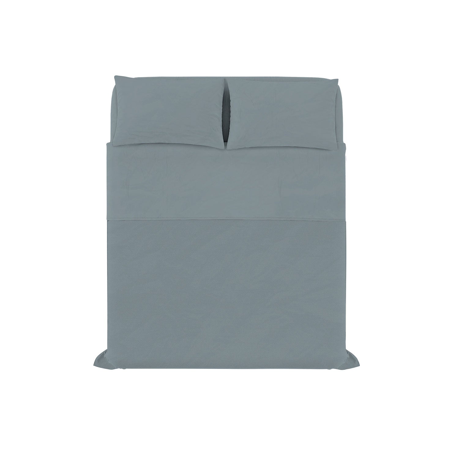 Set Lenzuola Matrimoniale Sopra Sotto e 2 Federe Linea Water Washed Grigio Chiaro