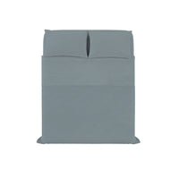 Set Lenzuola Matrimoniale Sopra Sotto e 2 Federe Linea Water Washed Grigio Chiaro