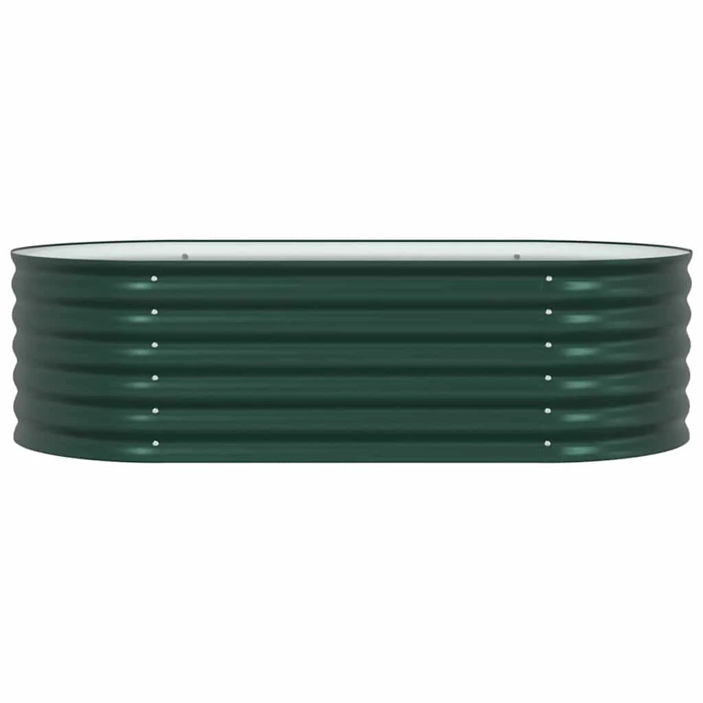 Aiuola rialzata da giardino dal design moderno e minimalista per esterni 160 x 80 x 44 cm acciaio verde 02_0058910