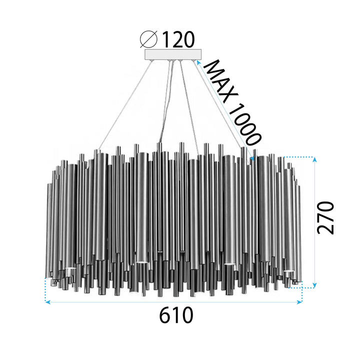 Lampada Da Soffitto Dorata APP1560-12CP