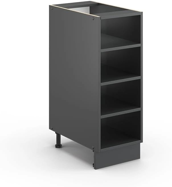 Scaffale da cucina Fame-Line, Antracite, 30 cm Senza piano di lavoro, per la combinazione con altri moduli della serie Fame-Line