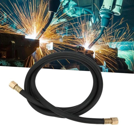 Serpentino per aspirazione 1/4 pollice - Slang con Connettori in Ottone Robusto per Argon CO2 Azoto - Lunghezza 2 metri