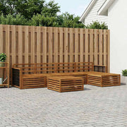 Set di divani da esterno 6 pz Naturale Legno di Acacia Massello 3383262