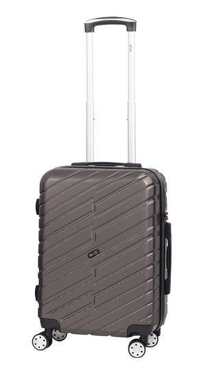 Trolley Valigia Bagaglio a Mano Rigido 4 Ruote TSA in ABS Ravizzoni Cuba Grigio