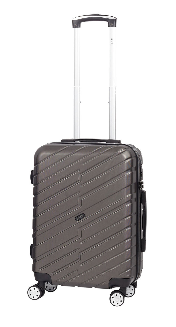 Trolley Valigia Bagaglio a Mano Rigido 4 Ruote TSA in ABS Ravizzoni Cuba Grigio