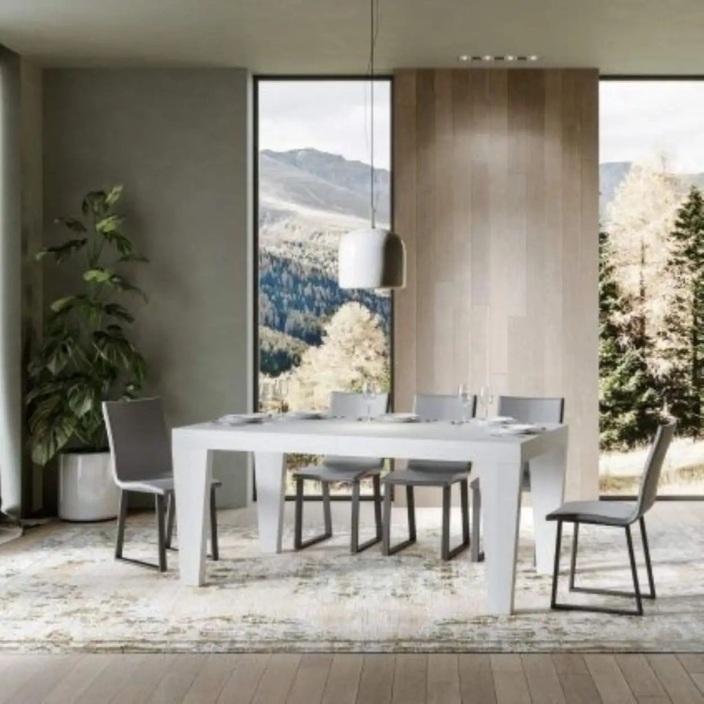 Tavolo allungabile 200/460x90 cm Spimbo colore bianco frassino