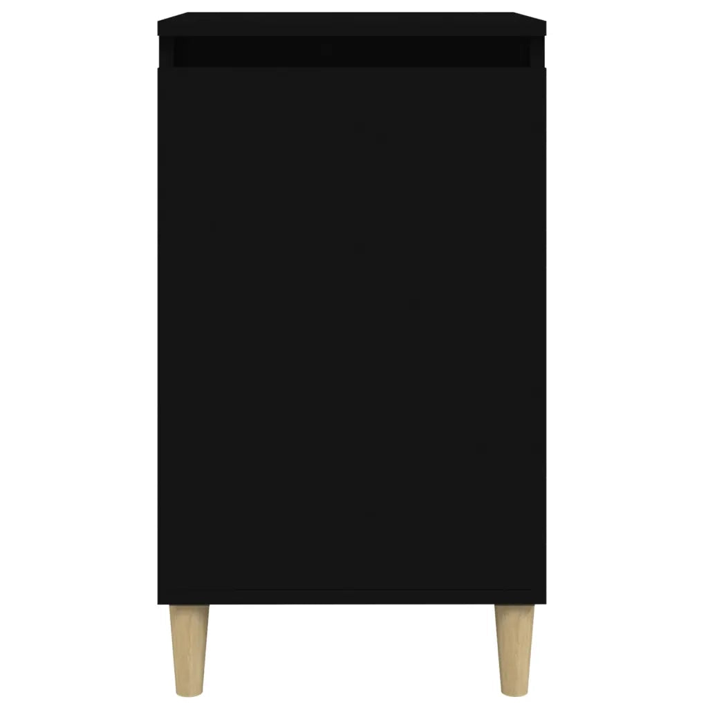 Comodini 2 pz-Set di 2 Tavolino da notte Neri 40x35x70 cm in Legno Multistrato