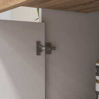 Credenza da Cucina 98x39x180 cm in Legno Truciolare Bianco e Legno