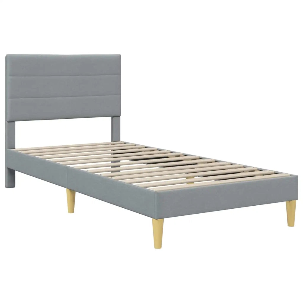 Struttura del letto Grigio Chiaro 100 x 200 cm Tessuto