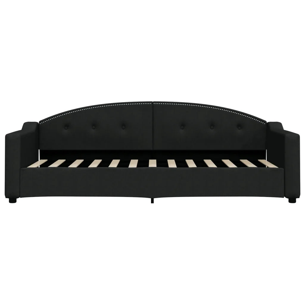 Letto da Giorno Nero 80x200 cm in Tessuto 354180