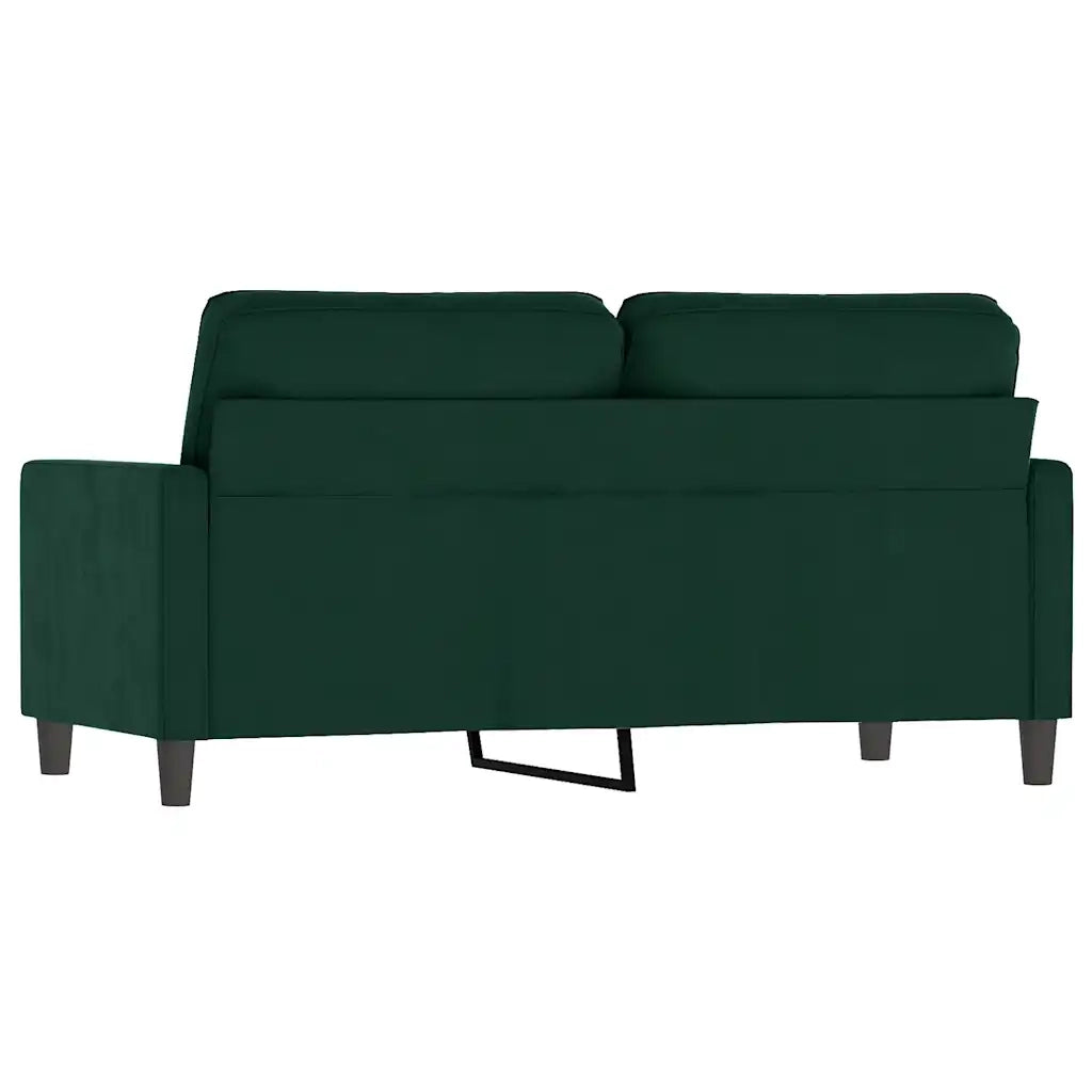 Divano | Divano da soggiorno | Sofa a 2 Posti Verde Scuro 140 cm in Velluto