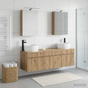 Set di Armadi da Bagno 5 pcs Rovere Artigianale 3406638