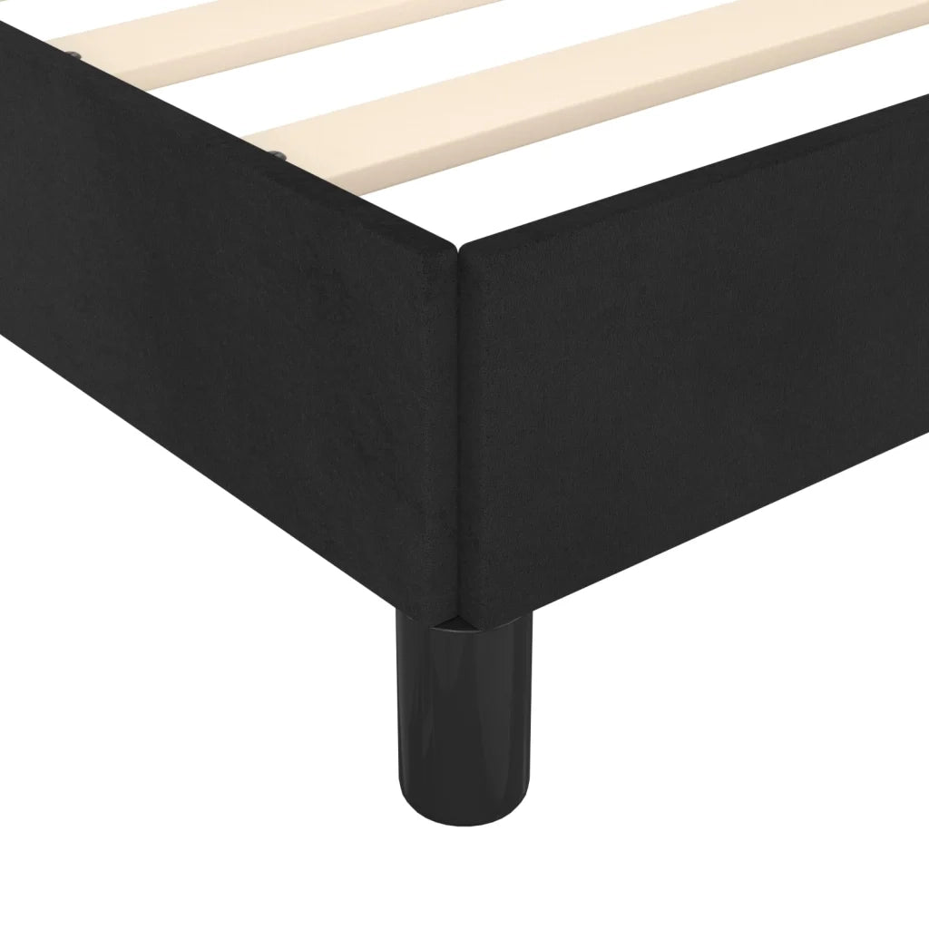 Giroletto senza Materasso Nero 160x200 cm in Velluto 3126009