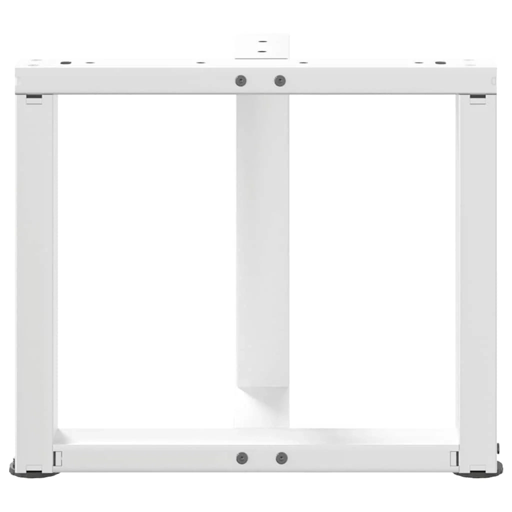 Set di 2 gambe regolabili a forma di T per tavolino da caffè 50 x 25 x 42 cm design moderno acciaio bianco 02_0057299