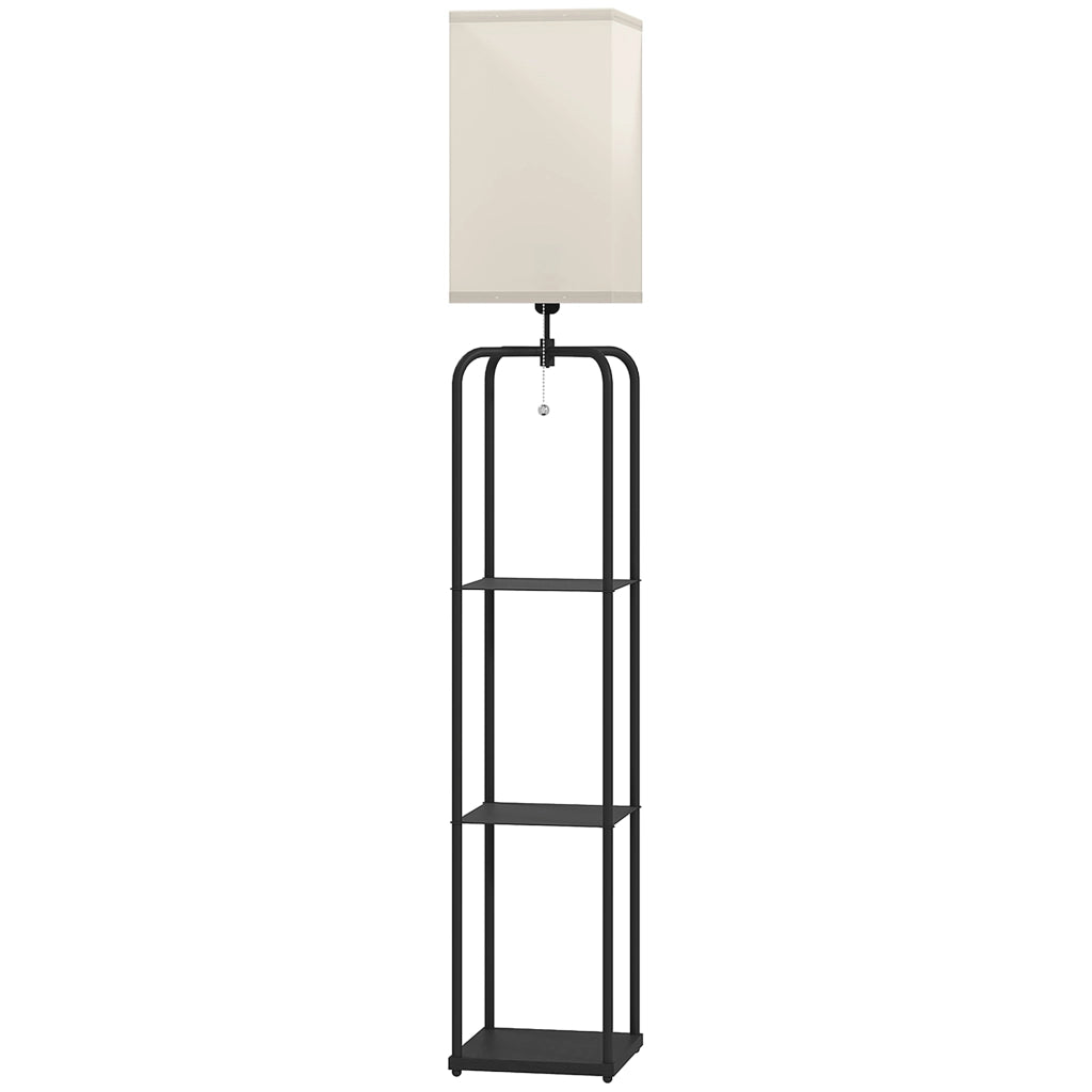 Lampada da terra con ripiani ¨C zephmum ¨C Tessuto, Interruttore a catena