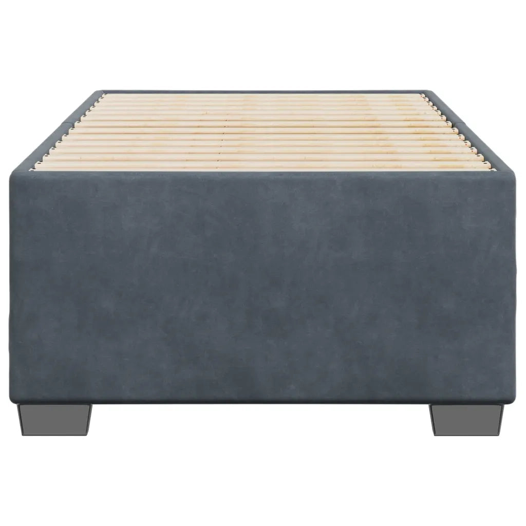 Giroletto senza Materasso Grigio Scuro 80x200 cm Velluto