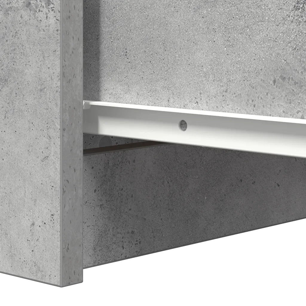 Credenza | Madia | Buffet da pranzo | Armadio da pranzo con Cassetti Grigio Cemento 37,5x35x99cm in Truciolato