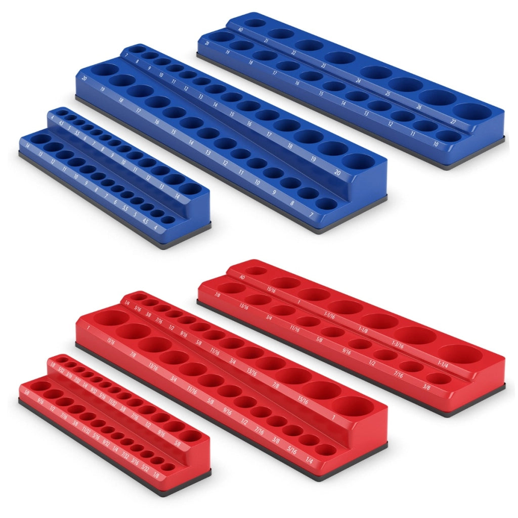 Set di supporti magnetici per punte delle chiavi a bussola da 6 pezzi, Set di supporti per chiavi a bussola Blu-Deposito utensili Tool