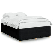 Letto matrimoniale | Letto per adulti | Giroletto senza Materasso Nero 140x190 cm in Tessuto