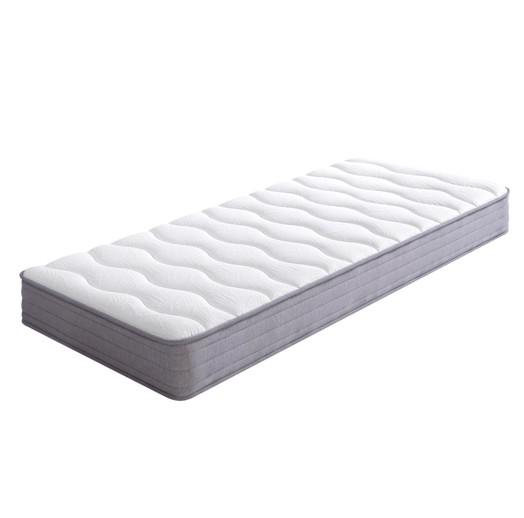 Letto imbottito 90x200 cm con LED; USB e vano contenitore; grigio