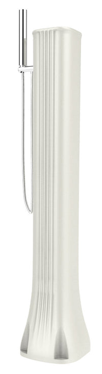 Mini Doccia Solare da Giardino Lavapiedi Miscelatore e Doccetta Mobile Arkema Happy Go Bianco