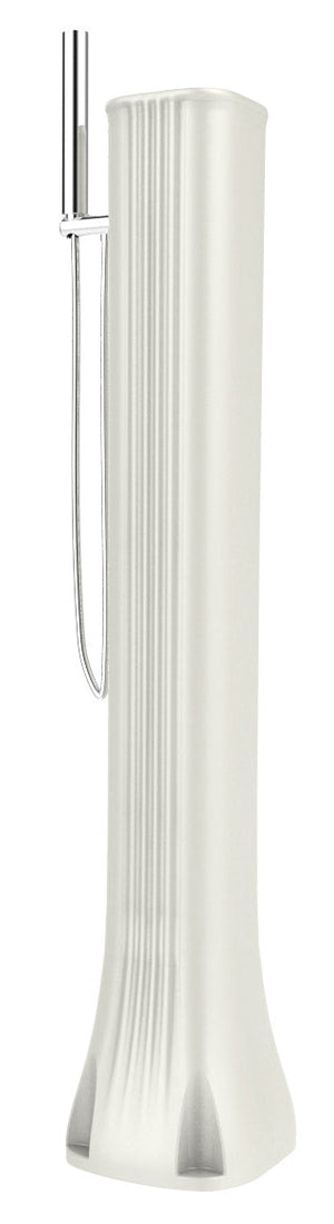 Mini Doccia Solare da Giardino Lavapiedi Miscelatore e Doccetta Mobile Arkema Happy Go Bianco