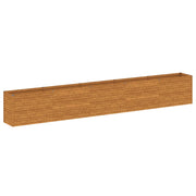 Fioriera rialzata per piante e fiori terrazza giardino 482 x 50 x 69 cm acciaio corten marrone 02_0039456