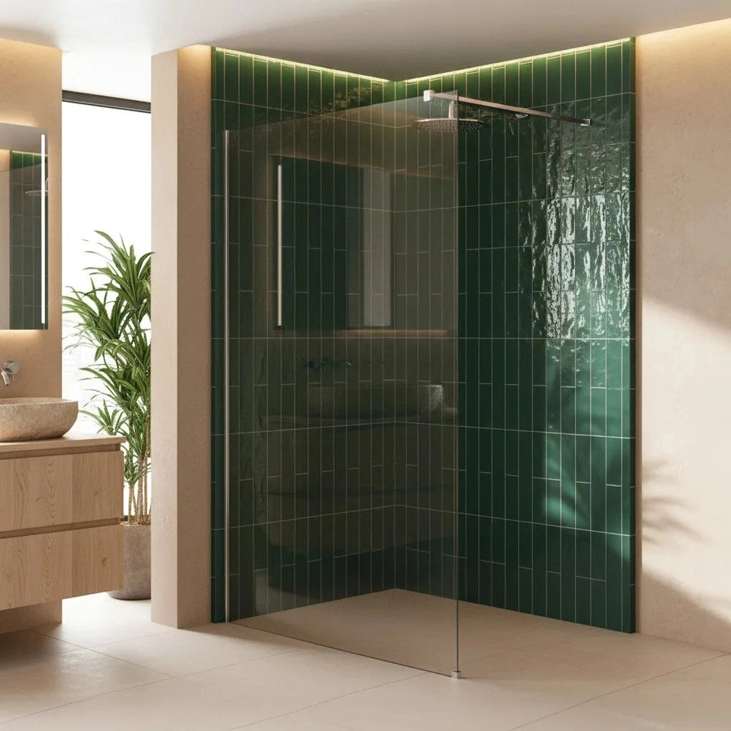 Parete Doccia Rea Flexi Transparent / Chrome 130
