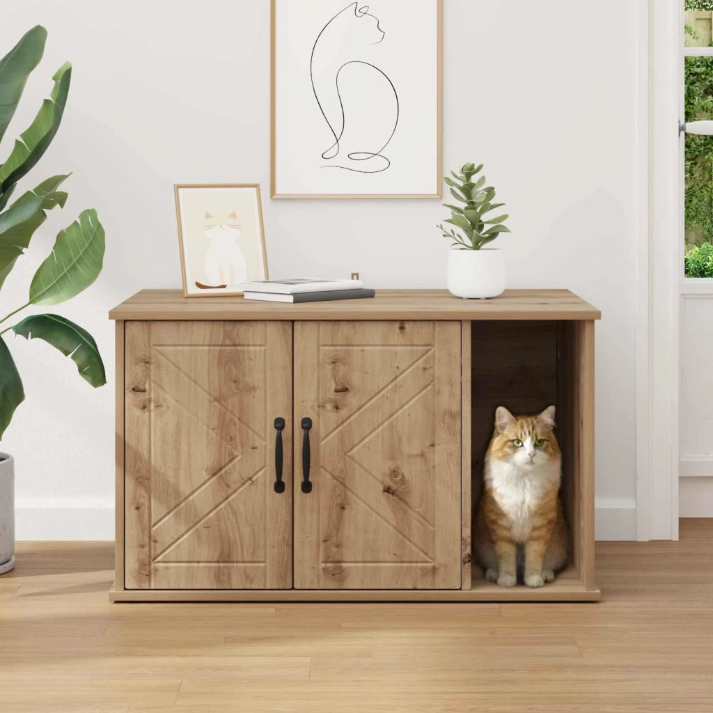 Casa per Gatti Rovere Artigianale 85 x 55 x 50 cm