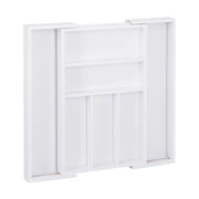 Portaposate estensibile organizer in bambù bianco 13_0002373