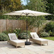 Parasol da Giardino con Luci LED 200 x 300 cm Poliestere Crema 42036240
