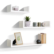 IDMarket - Set di 3 mensole da parete bianche 60/45/30cm