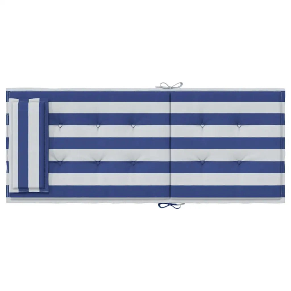 Cuscini Sedia Schienale Alto 6 pz Bianco e Blu Tessuto Oxford 361921
