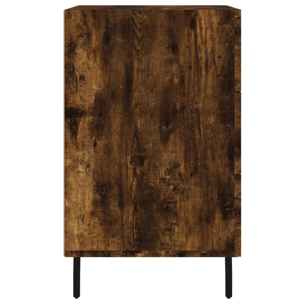 Comodino | Armadio da Notte | Mobiletto da notte Rovere Fumo 40x40x66 cm in Legno Multistrato