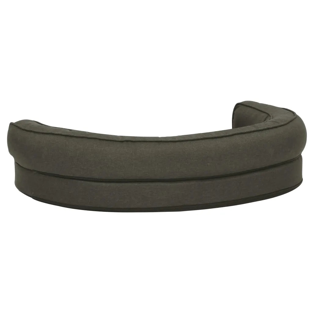 Materasso Ergonomico per Cani 75x53cm Effetto Lino Grigio Scuro 171290