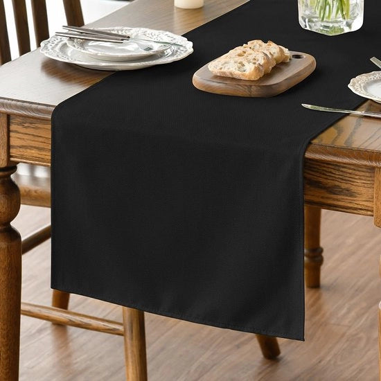 Tavolo da Pranzo Halloween Nero, Decorazione da Tavola Estivo-Autunnale, 40x140 cm