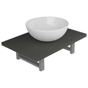 Set Mobili da Bagno | Armadio da bagno 2 pz Ceramica Grigio