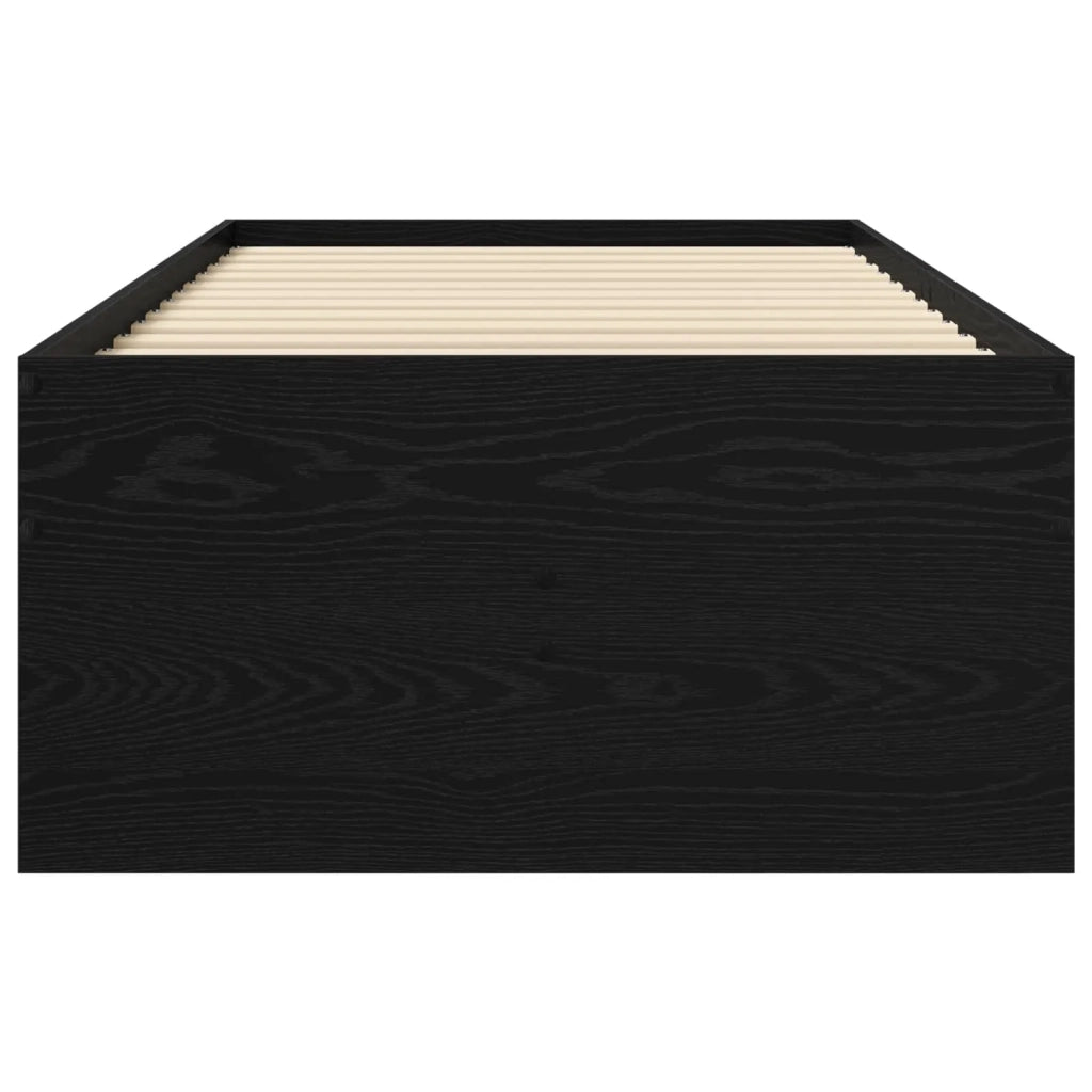 Telaio del letto con storage Rovere Nero 80 x 200 cm 3429651